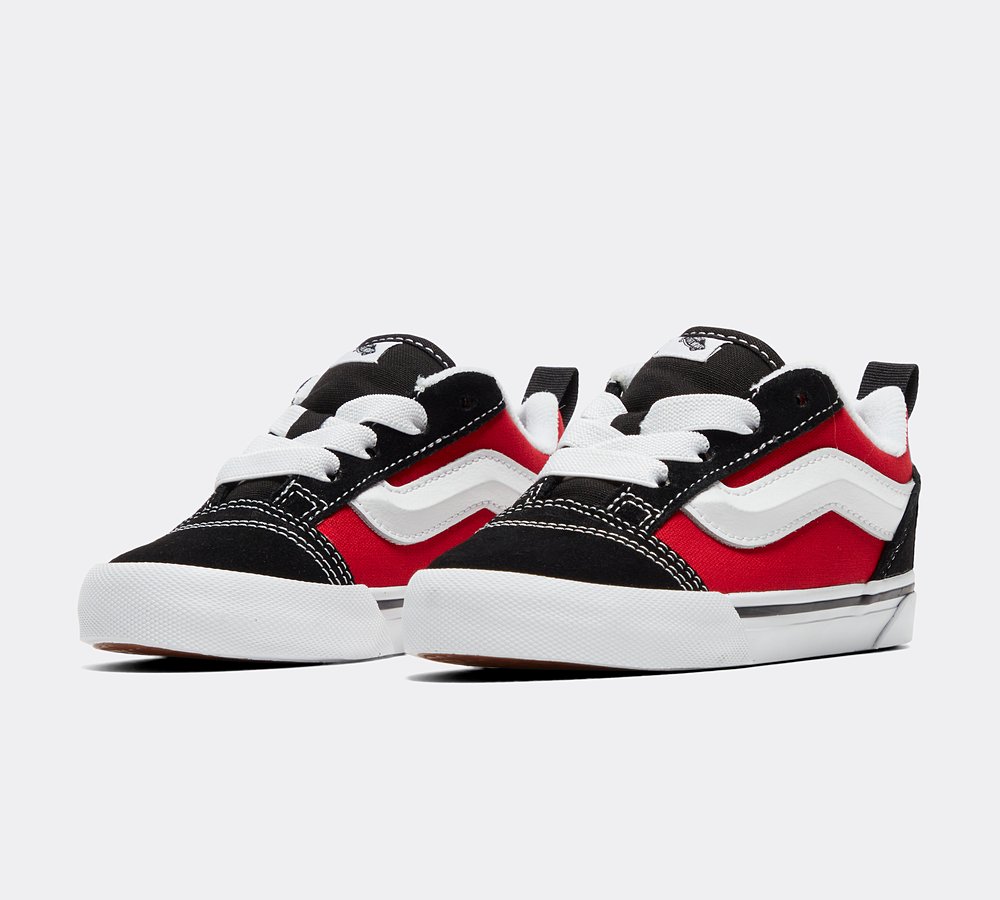 Vans Nursery Knu Skool Trainer Black Racing Red Footasylum