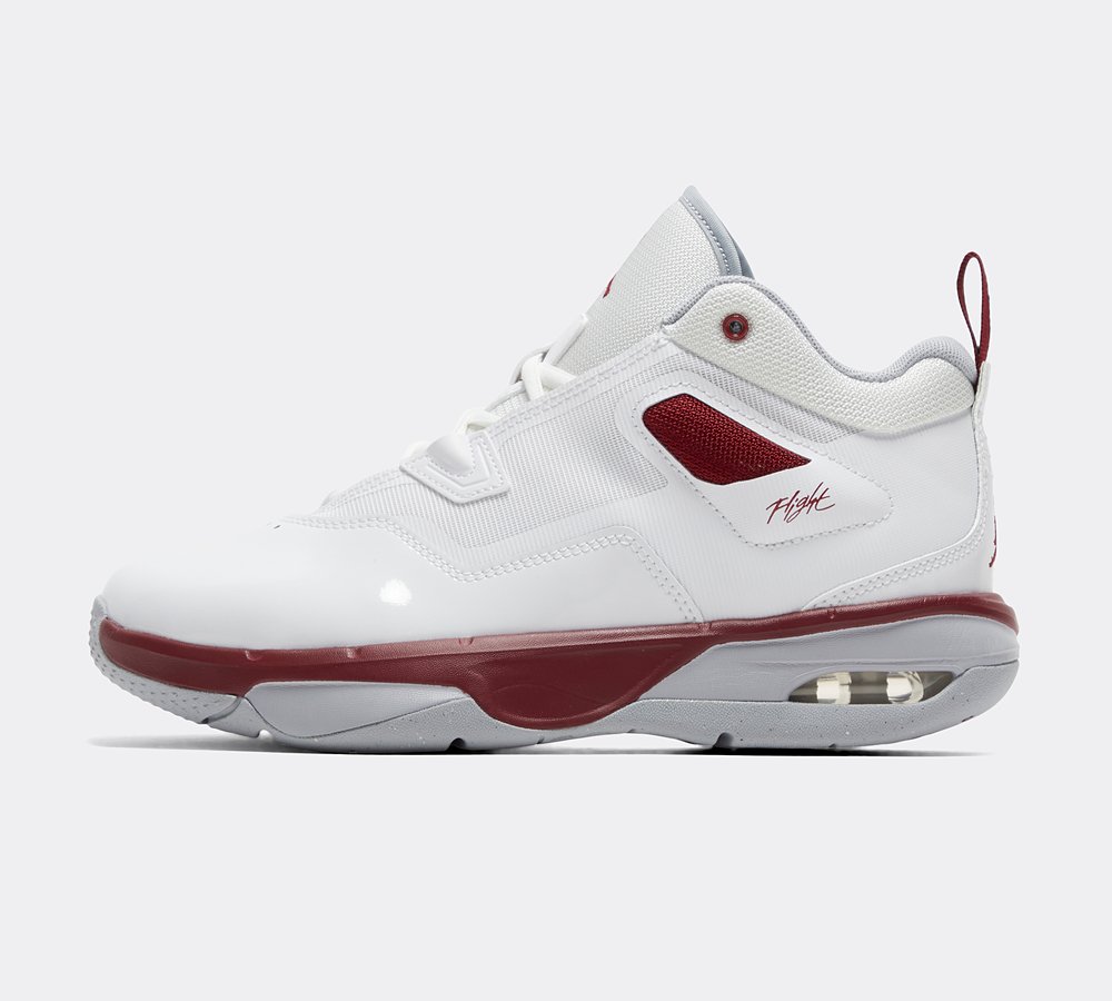 Jordan Junior Stay Loyal 3 Trainer White Team Red Wolf Grey Footasylum