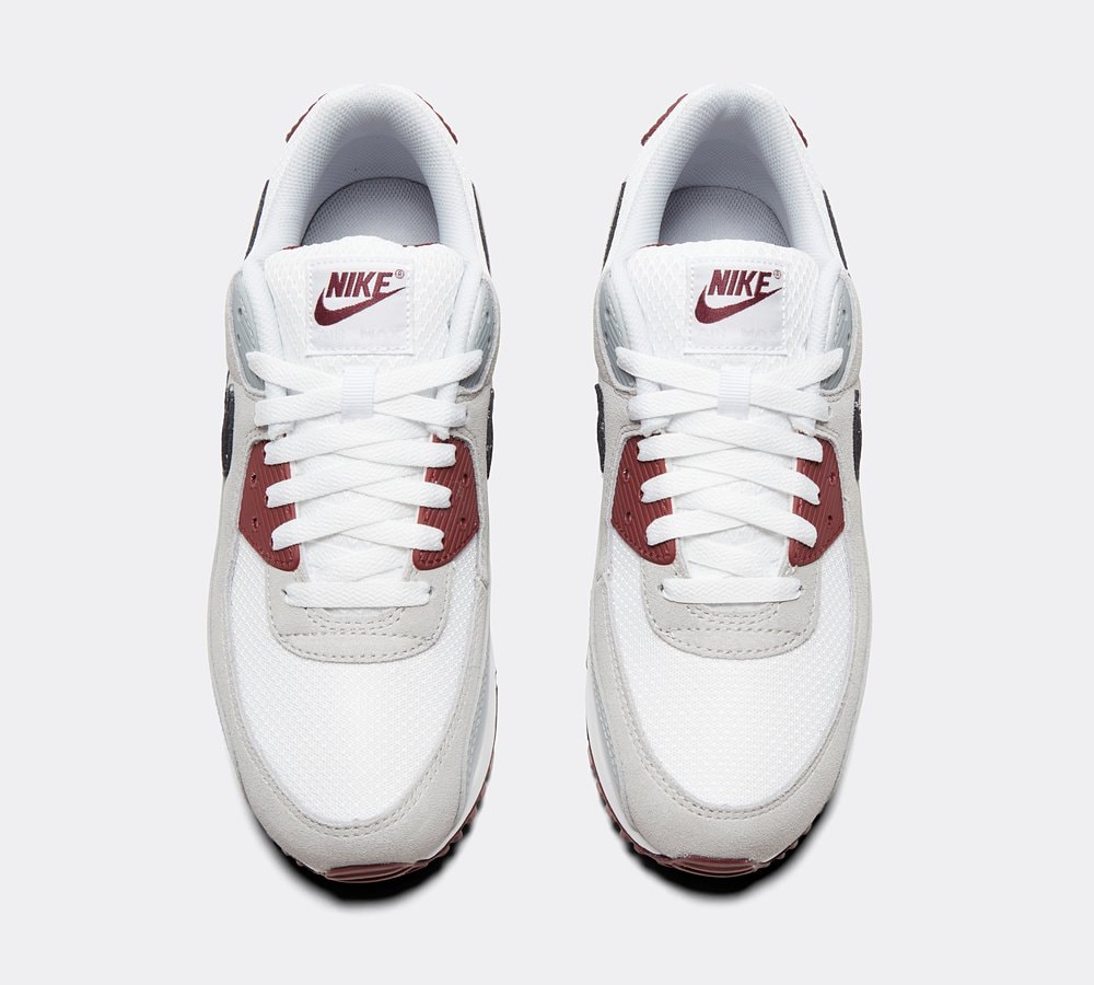 Nike Air Max 90 Trainer White Black Dark Team Red Footasylum