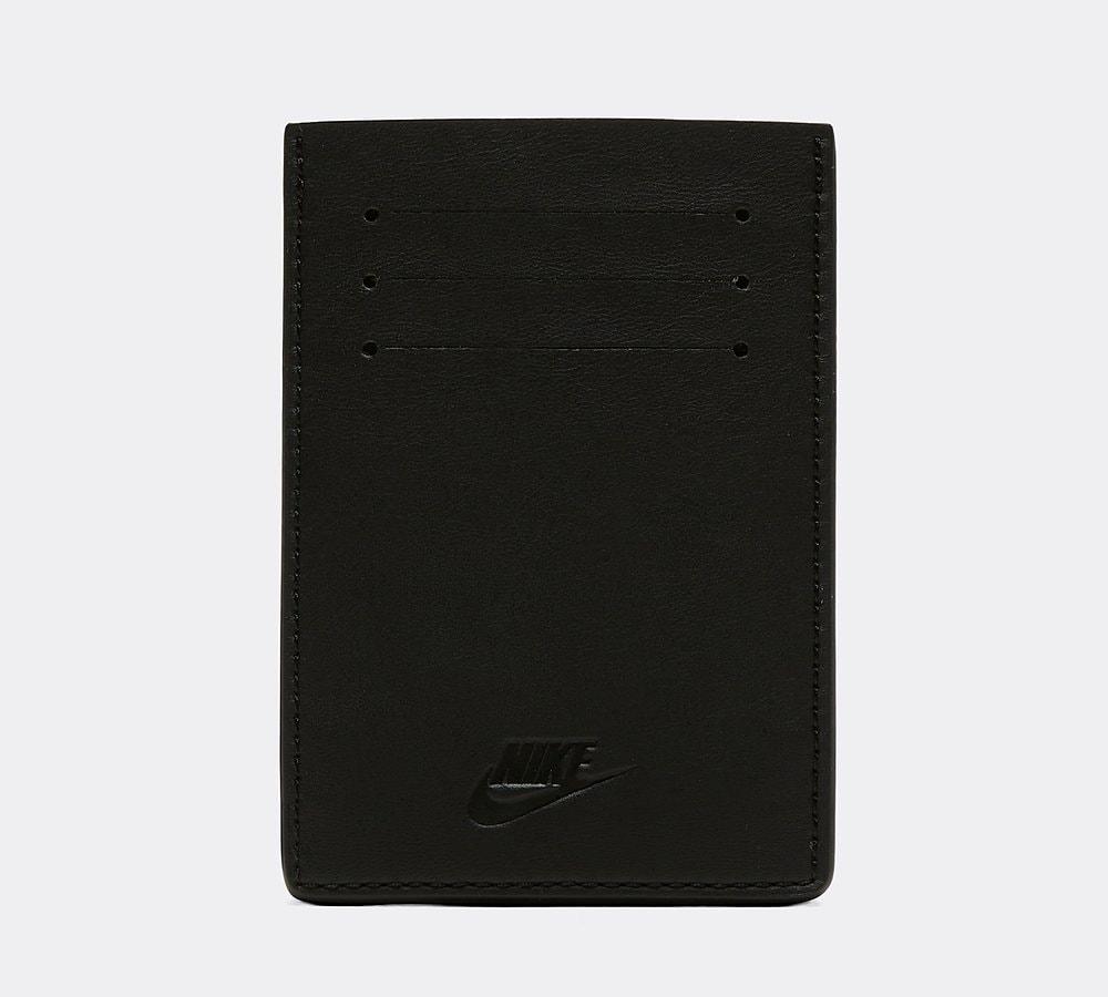 Black leather nike wallet sales