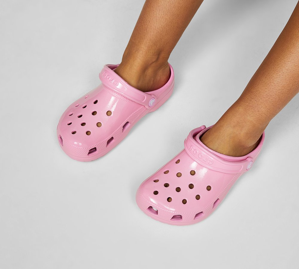 Crocs Womens Classic Clog Pink Tweed Footasylum