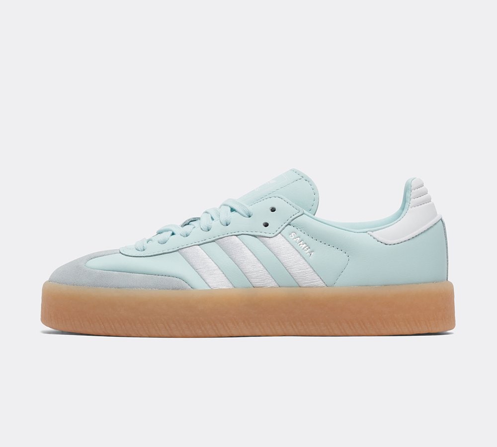 adidas Originals Womens Sambae Trainer Almost Blue Footwear White Silver Metallic Footasylum