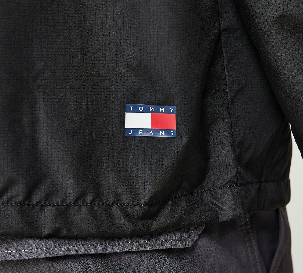 Tommy Jeans Chicago Zip Through Lightweight Jacket Black Footasylum