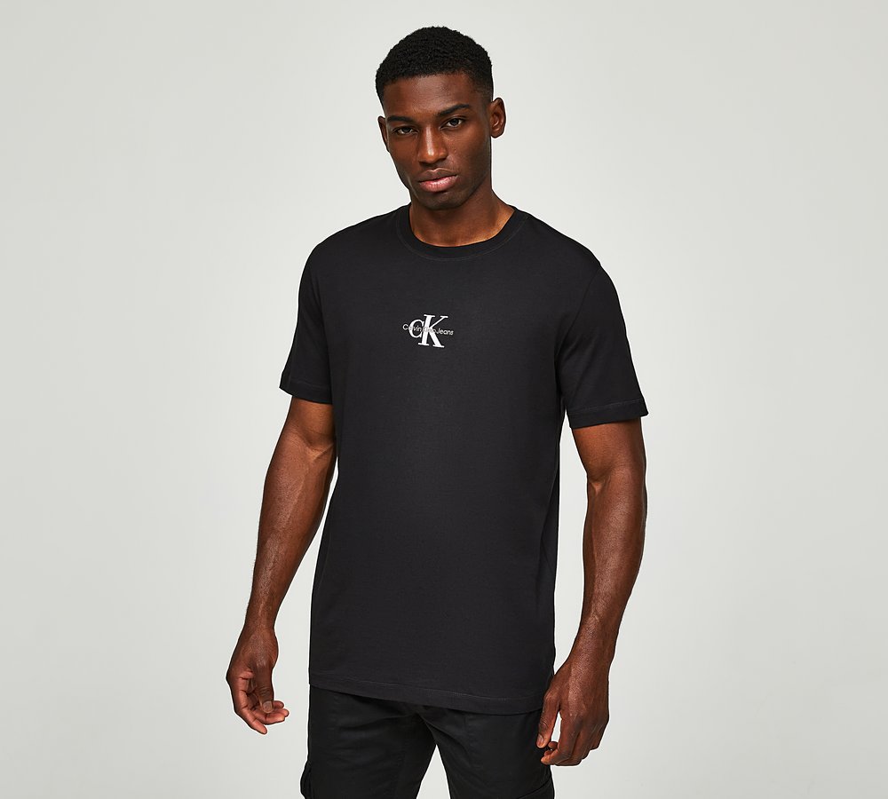 Calvin Klein Jeans Monologo T Shirt CK Black Footasylum
