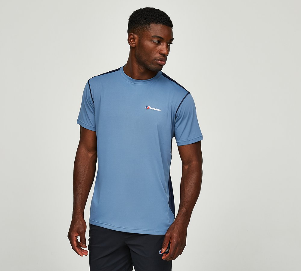 Berghaus Wayside Short Sleeve Tech T Shirt Blue Size Xs