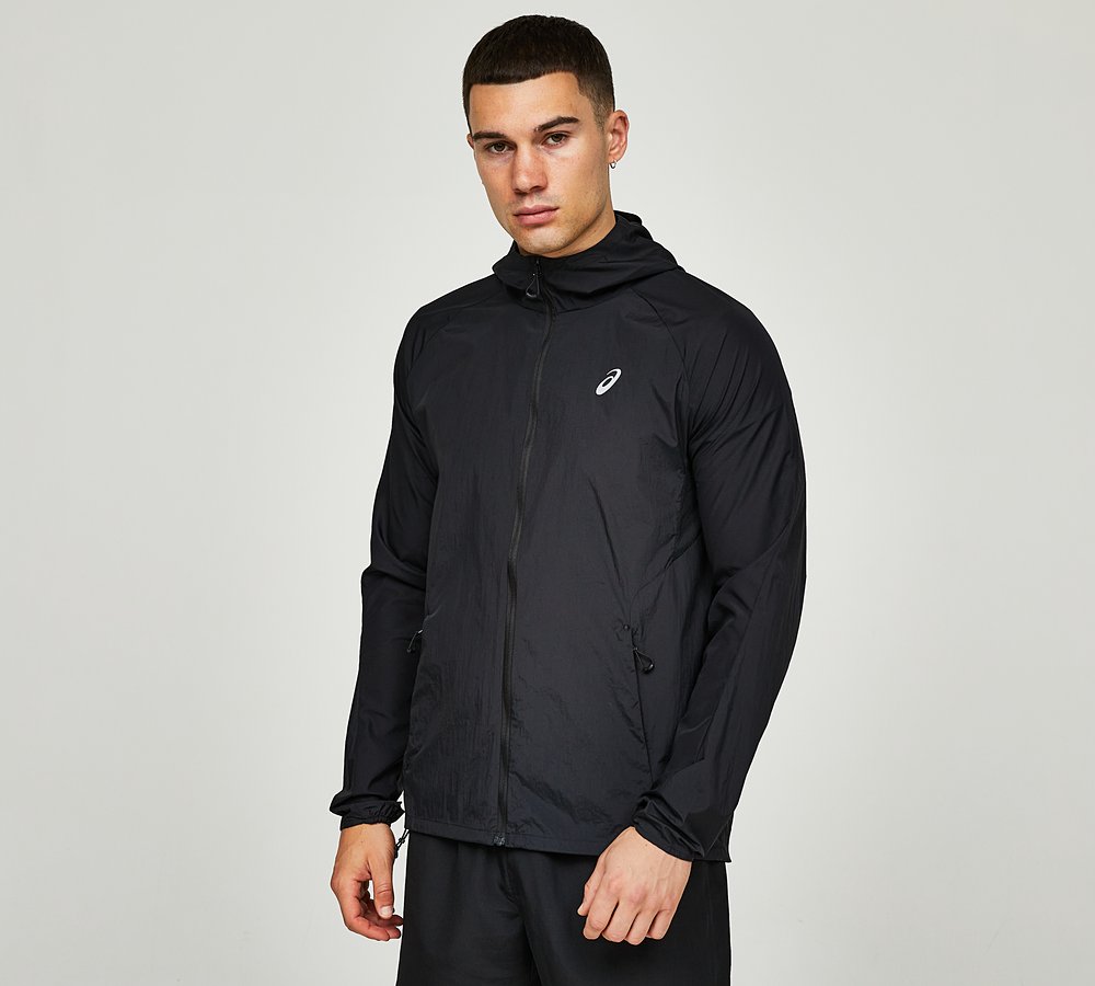Asics Road Packable Jacket Performance Black Footasylum