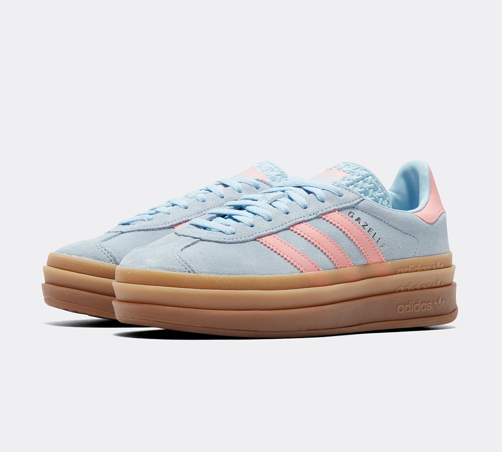 adidas Originals Junior Gazelle Bold Trainer Clear Sky Semi Pink Spark Silver Metallic Footasylum