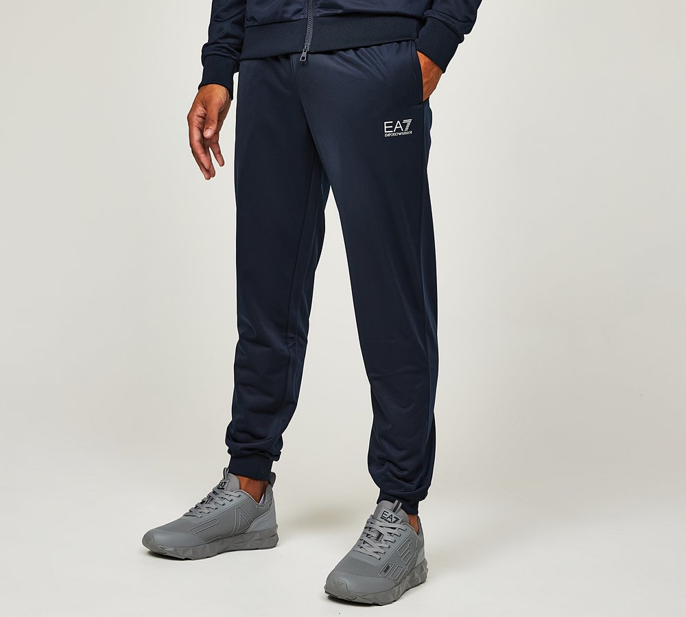 EA7 Core ID Poly Suit Armani Blue Silver Logo Footasylum
