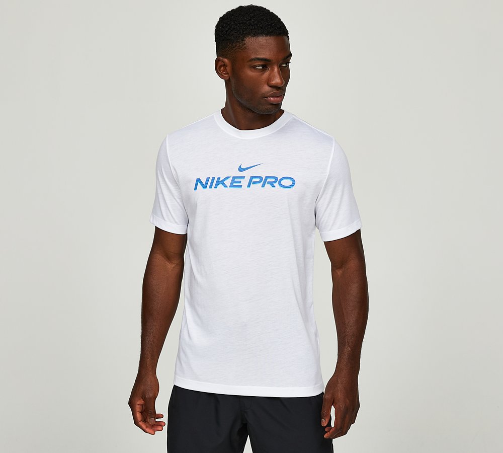 Nike Pro Dri FIT T Shirt White Footasylum