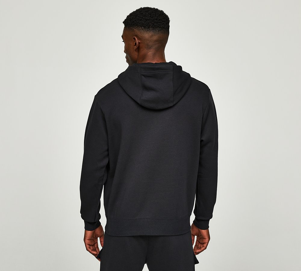 Nike Swoosh Air Overhead Hoodie Black Metallic Gold Footasylum