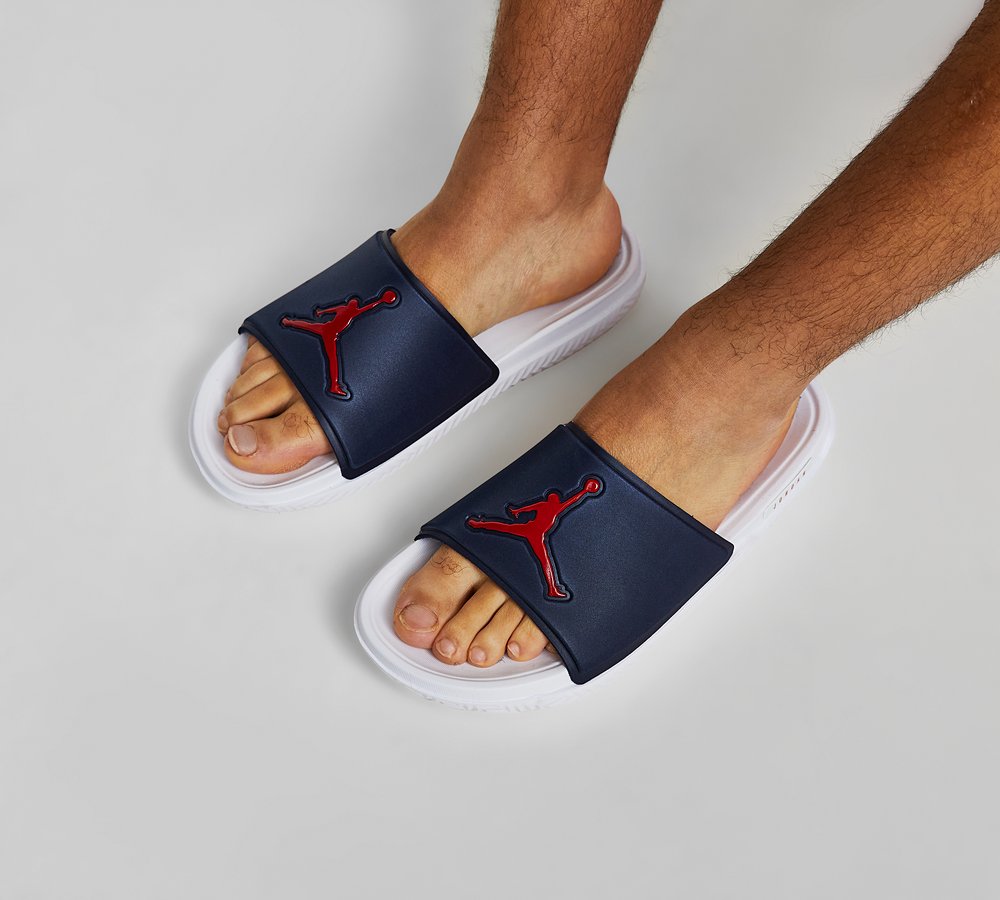 Jordan Jumpman Slide Midnight Navy Gym Red White Footasylum