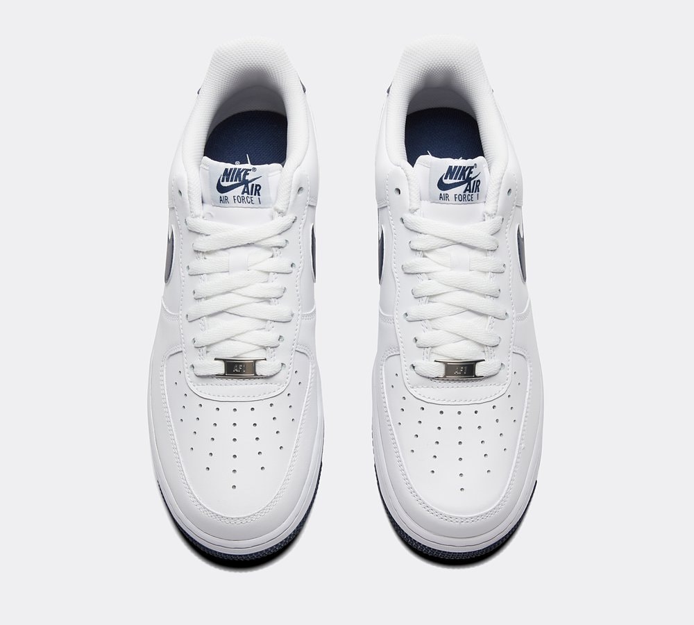 Nike Air Force 1 07 Trainer White Midnight Navy Footasylum