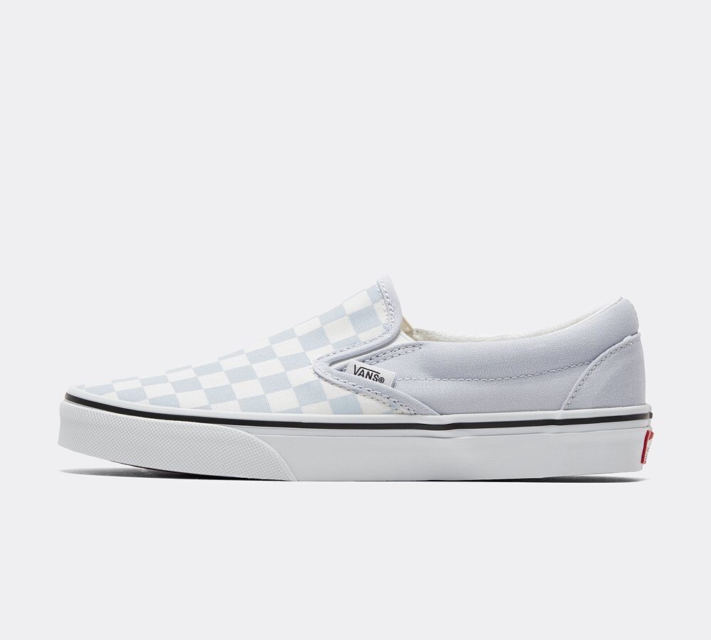 Vans Womens Classic Slip On Trainer Check Halogen Blue Footasylum