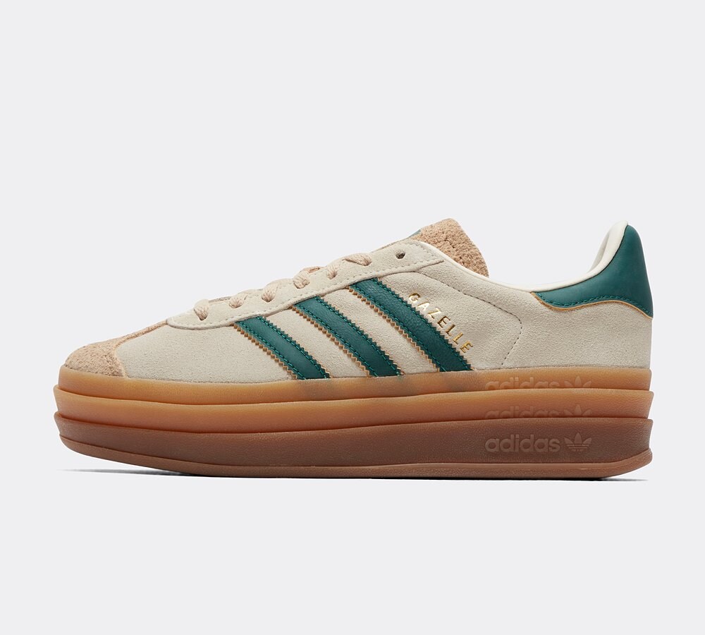 adidas Originals Womens Gazelle Bold Trainer Cream White Collegiate Green Magic Beige Footasylum