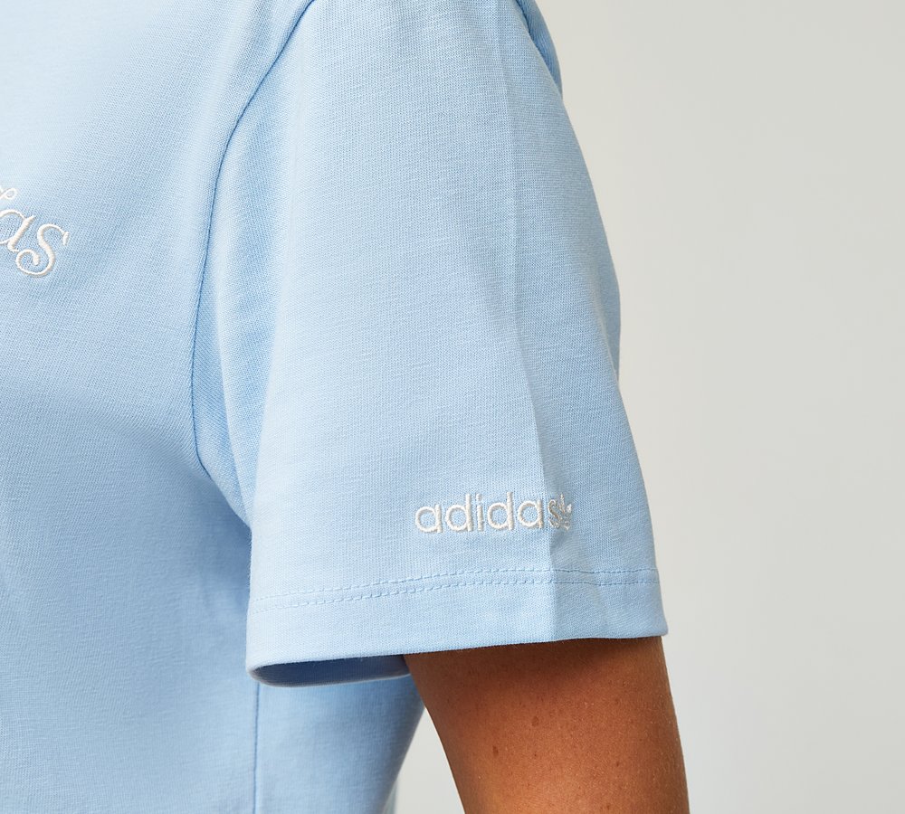 adidas light blue top