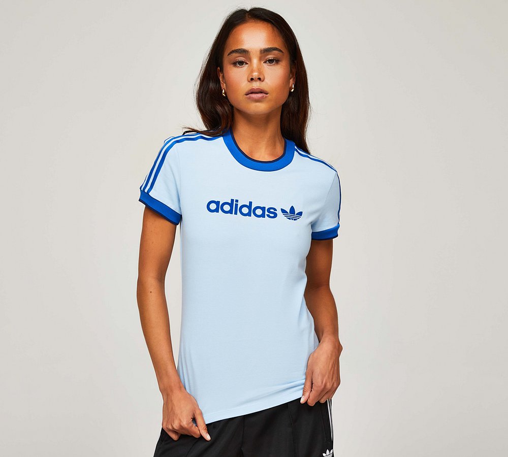 ★ adidas★ Ruffle 3S Tee Clear Sky KC8820 adidas Originals Ruffle 3S Tee OWHITE KC8821