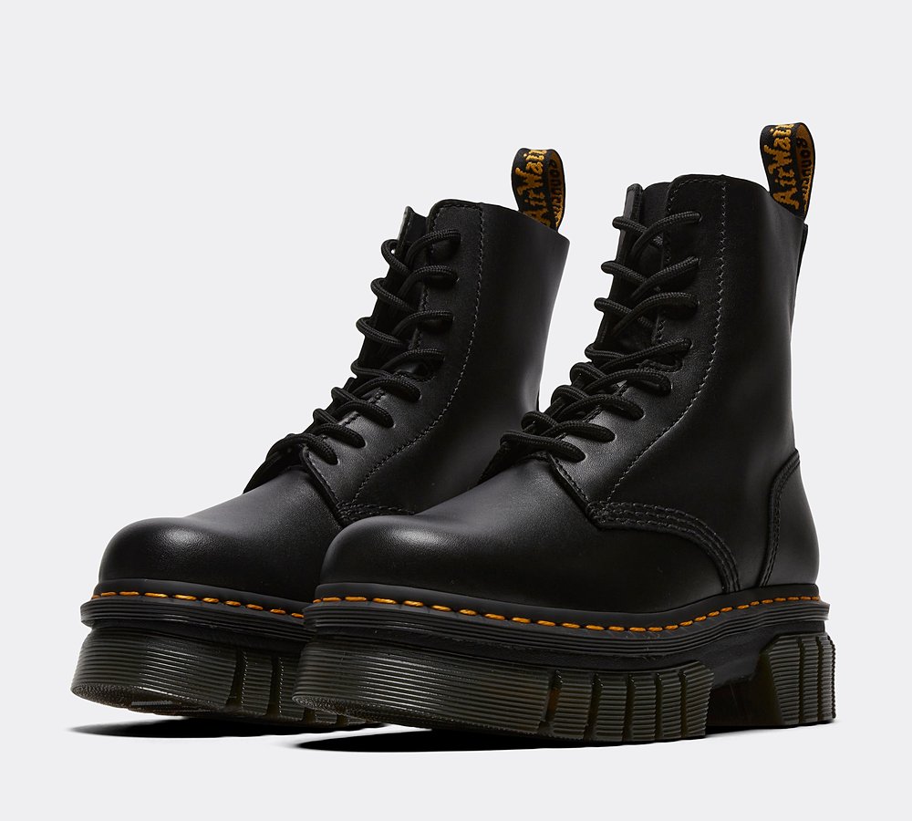 Dr. Martens Womens Audrick 8 Eye Lace Boot Black Nappa Lux Footasylum