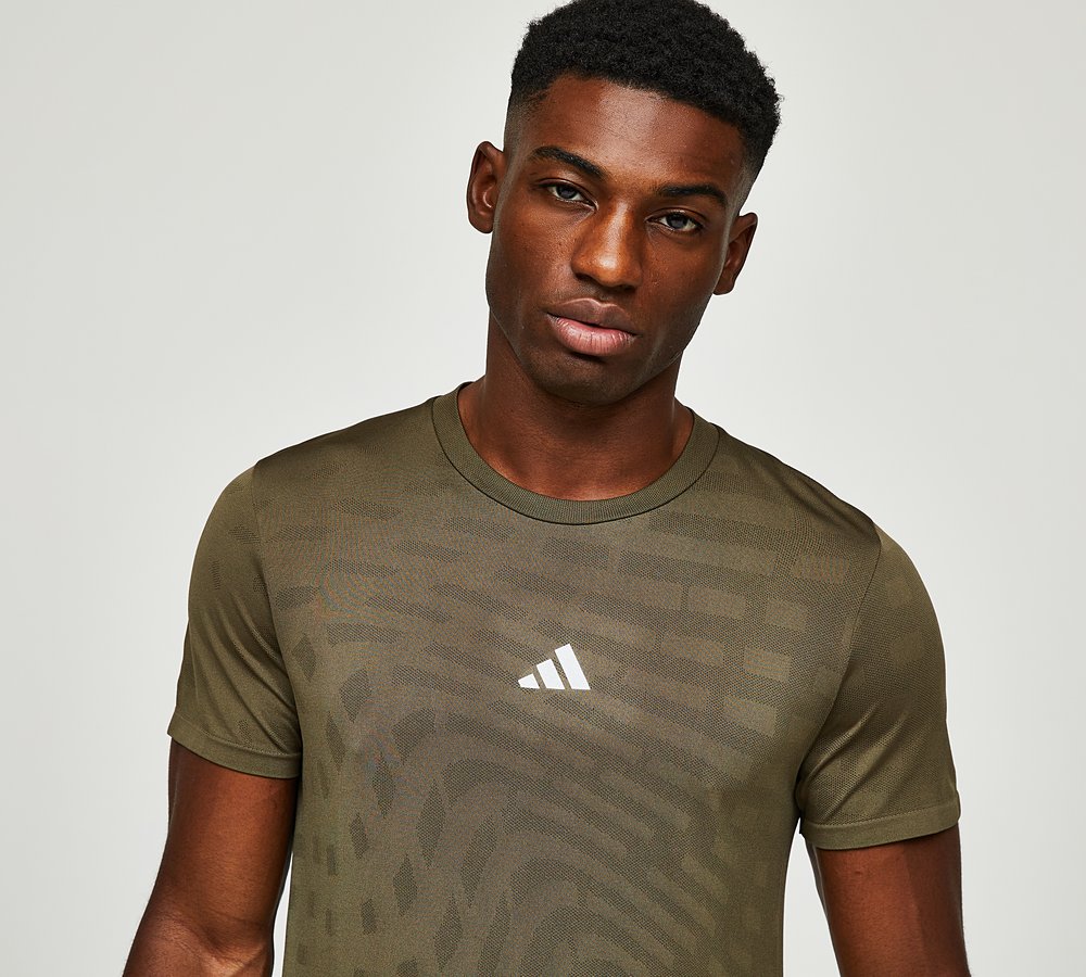 Olive green adidas shirt mens outlet