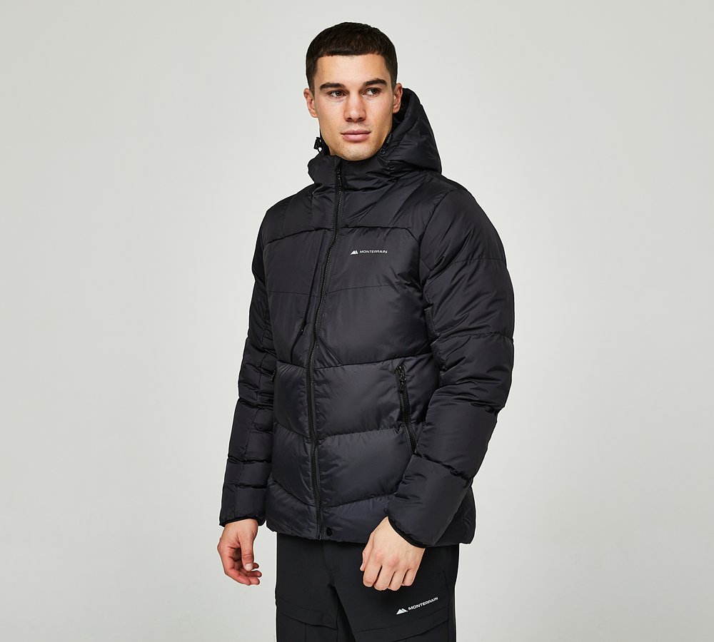 Monterrain Polar Puffer Jacket Jet Black Footasylum - Main Image