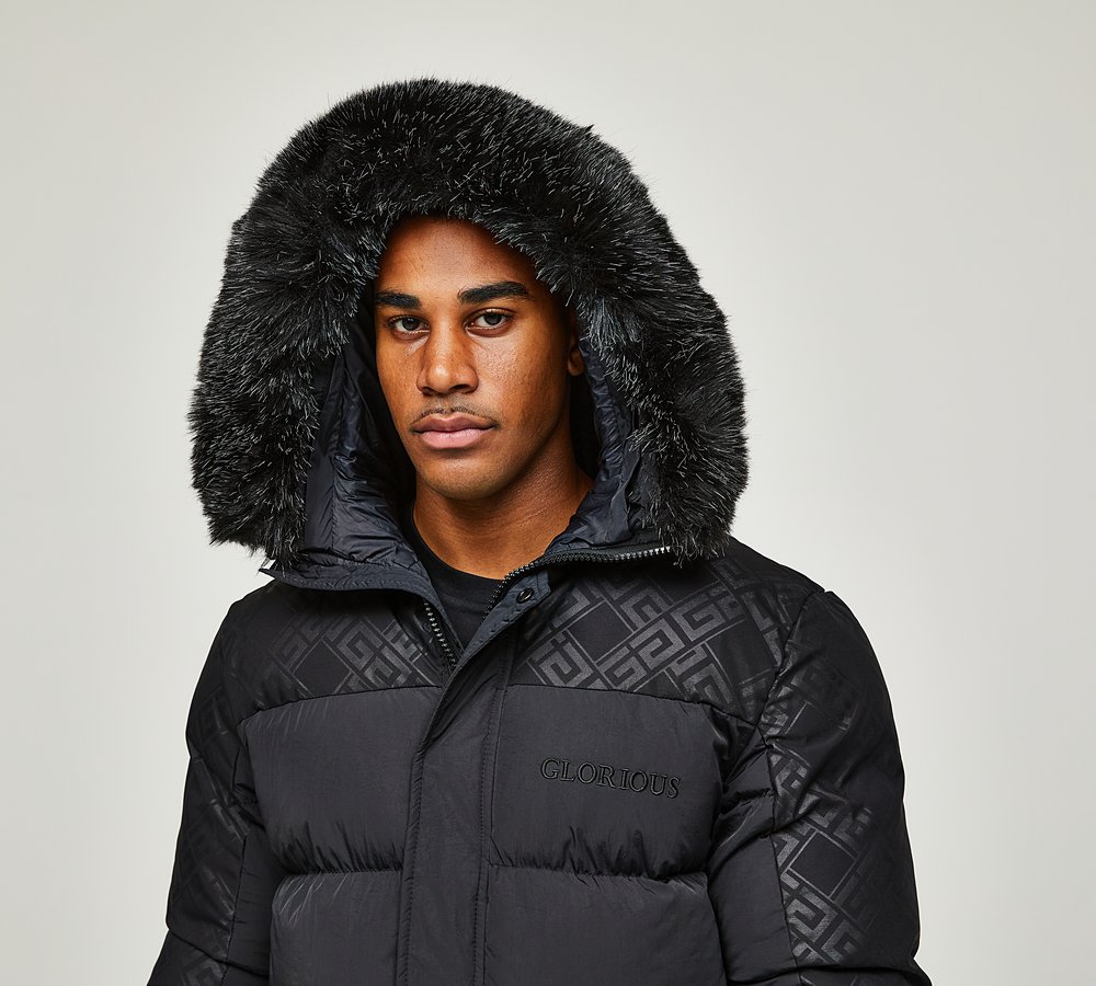 Glorious Gangsta Hummerson 2.0 Longline Jacket Black Black Footasylum