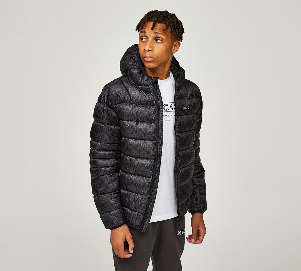 Nicce Junior Repeater Jacket Black Coal Footasylum
