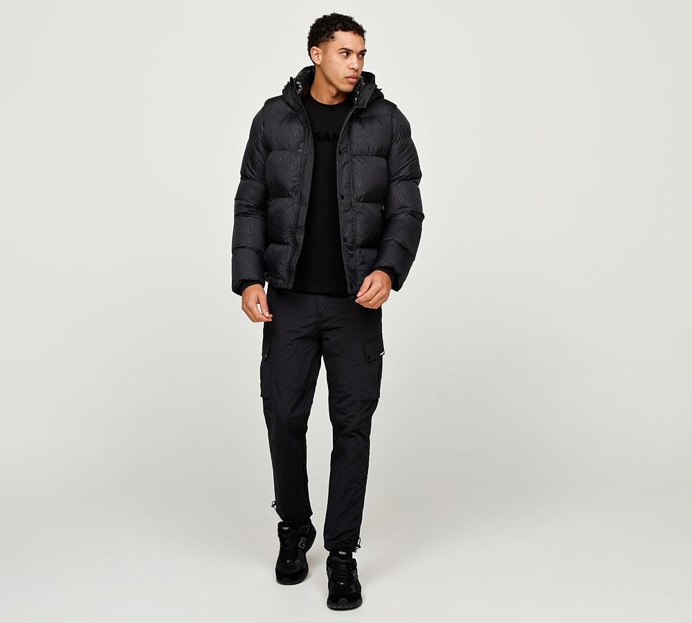 Alessandro Zavetti Dellucci 2 in 1 AOP Puffer Jacket | Jet Black
