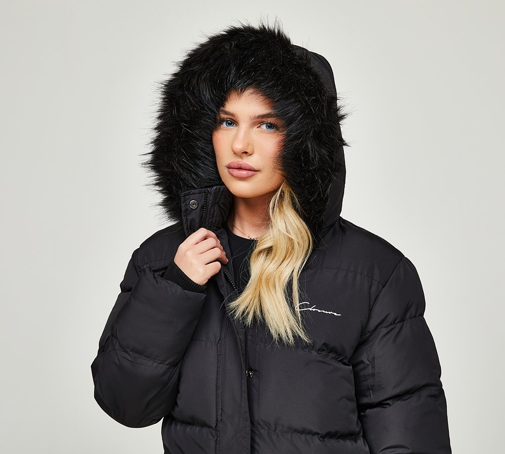 Closure London Puffer Parka With Fur Hood Closure London Womens