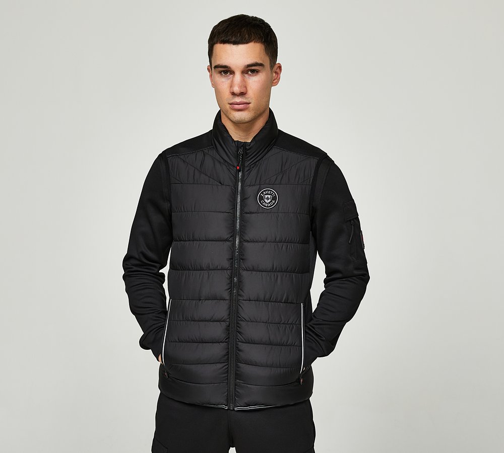 Zavetti Canada Calini Hybrid Gilet Jet Black Footasylum
