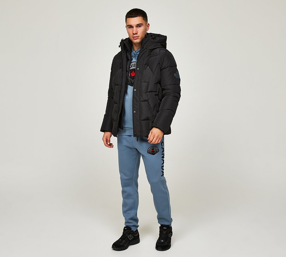 Zavetti Canada Orenza Puffer Jacket | Jet Black | Footasylum