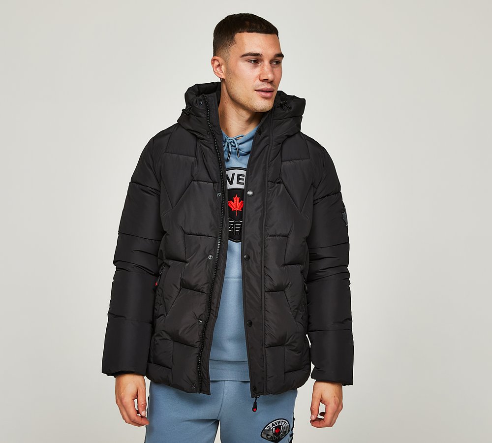 ジャケット・アウター BB Zavetti Canada Orenza Puffer Jacket | Jet Black | Footasylum