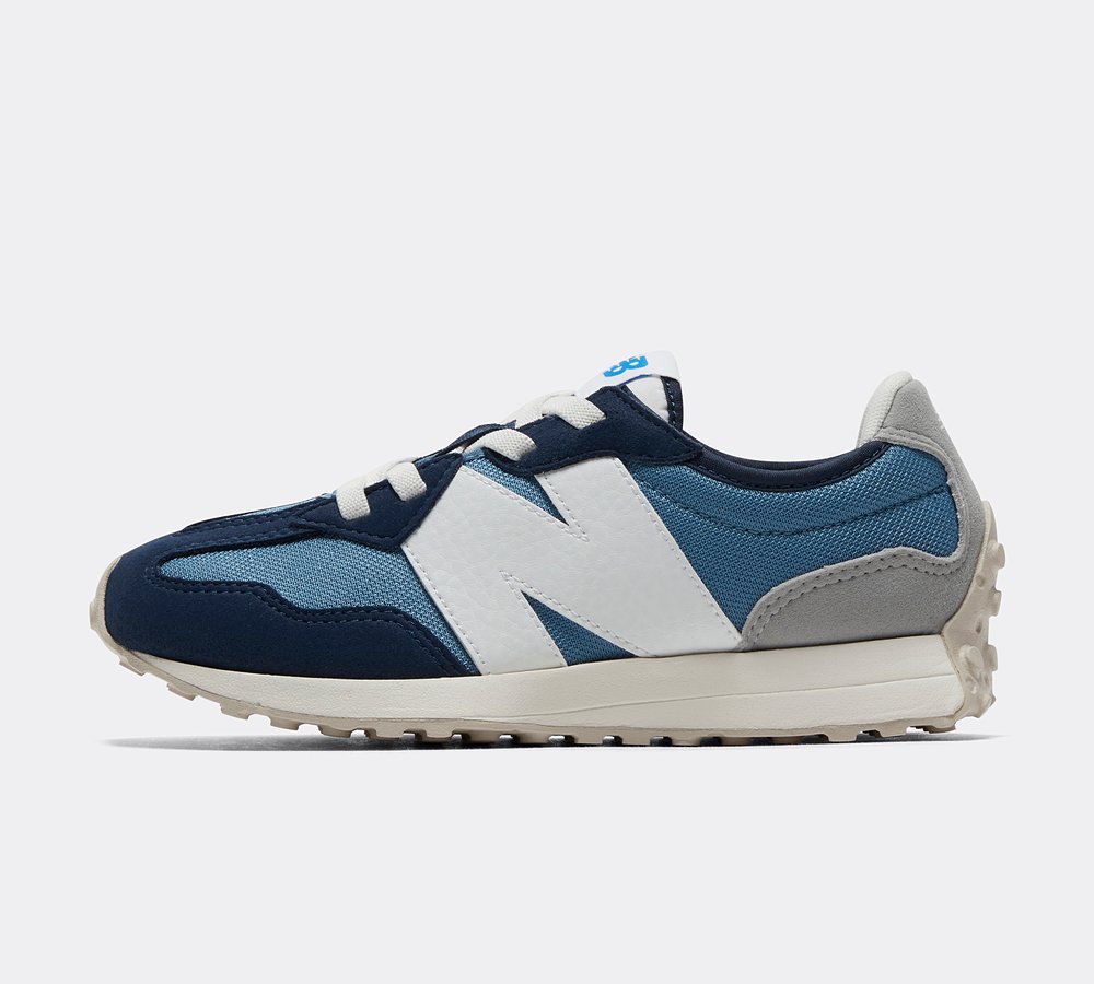 New Balance Infant 327 Trainer Blue Grey Footasylum