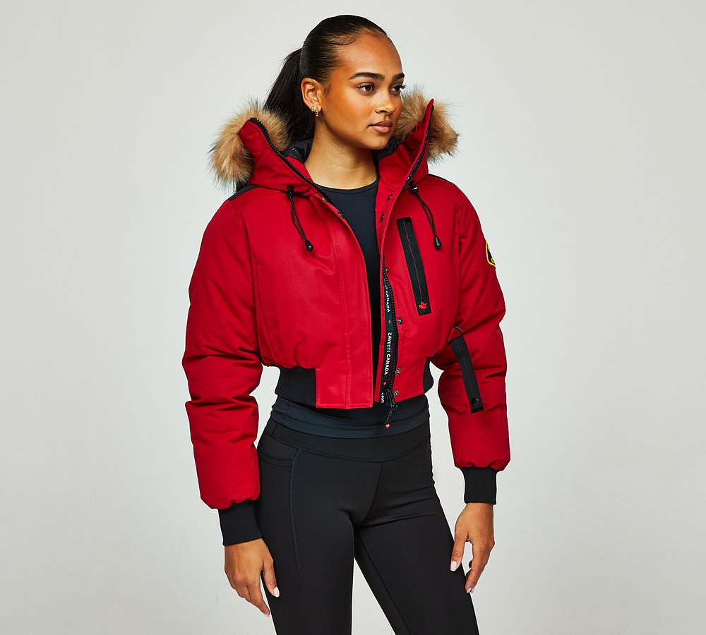 Crop Jacket Zavetti Canada Windbreaker Zavetti Canada Womens