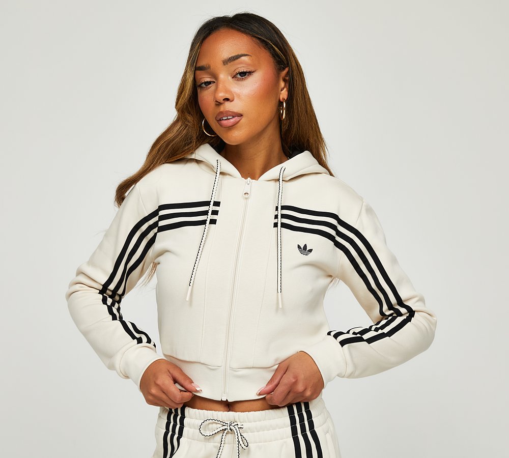 Adidas originals 90's colour block crop hoodie clearance