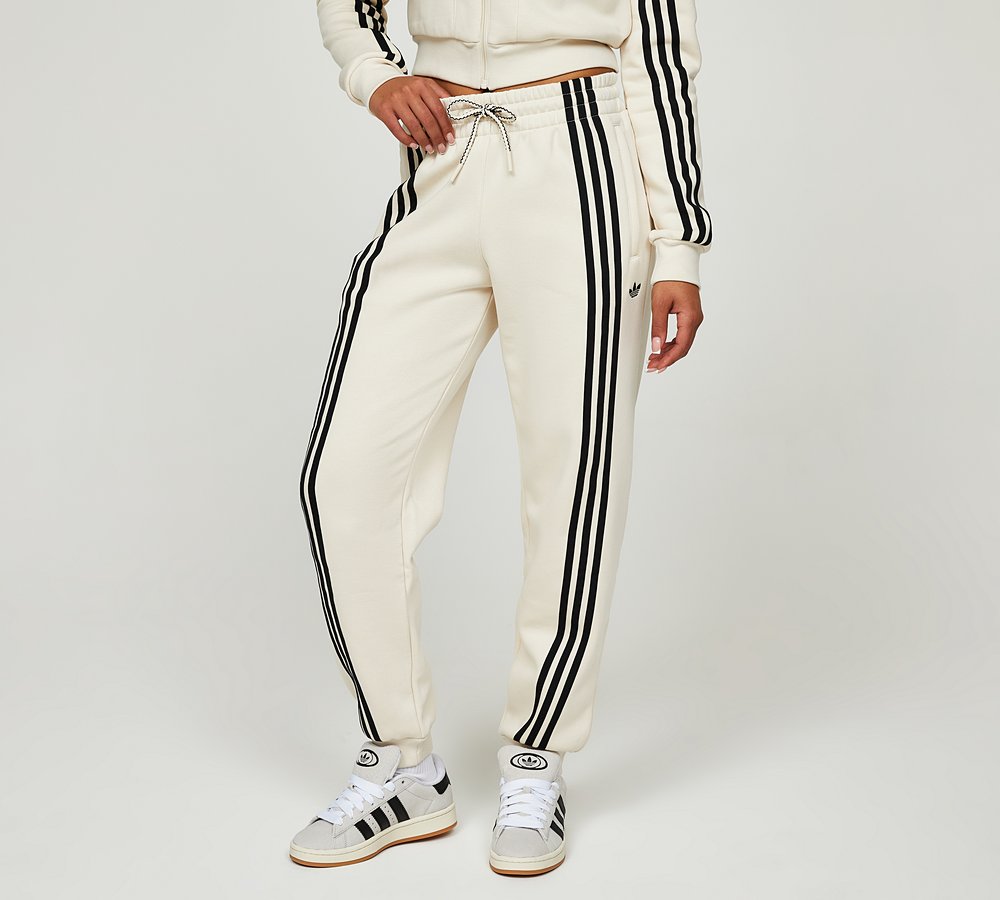 adidas Originals Womens 70s 3 Stripes Fleece Jogger Wonder White Footasylum