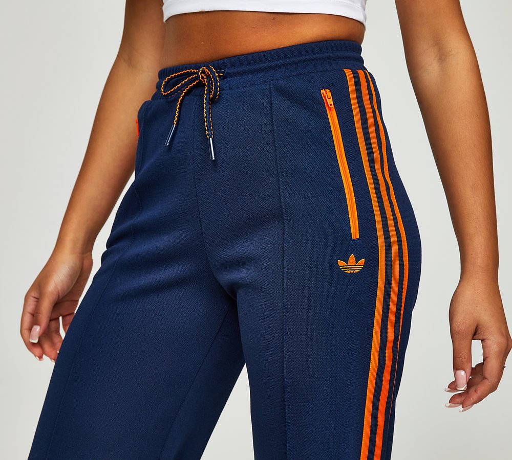adidas Originals Womens 70s Montreal Track Pant Night Indigo Orange Footasylum