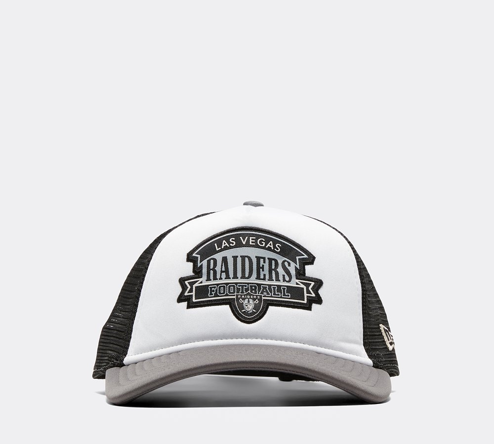 New Era Raiders NFL Trucker Cap Grey Black Footasylum