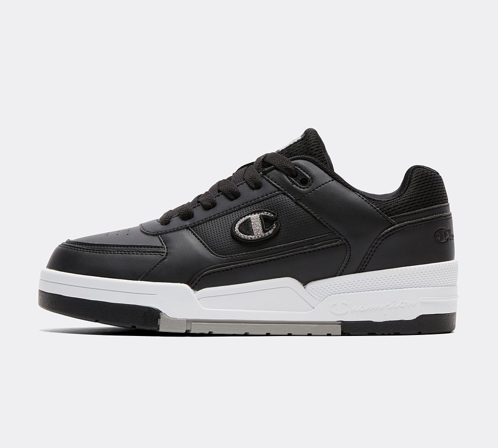 Champion Heritage Low Trainer Black White Grey Footasylum
