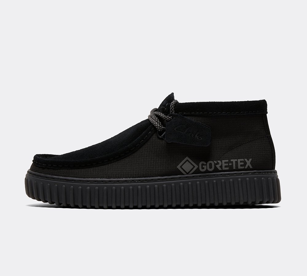 Clarks Torhill Hi Gore-Tex Shoe Black Combi Footasylum