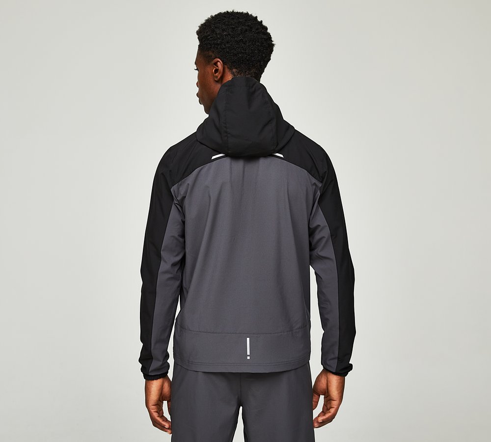 Alpyrex Delta Zip Through Hoodie | Black / Asphalt | Footasylum