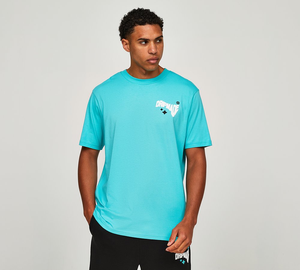 Dripmade Liquid 2.0 T Shirt Blue Turquoise Footasylum