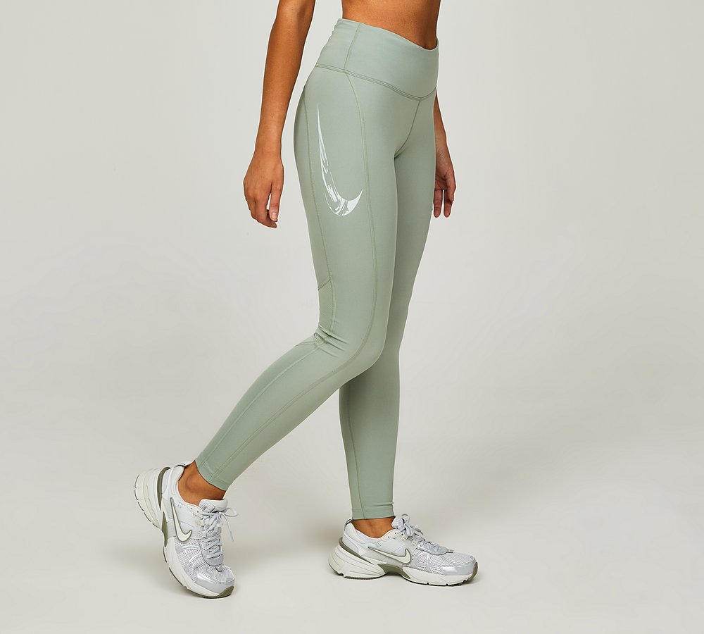 grey and lime green nike leggings