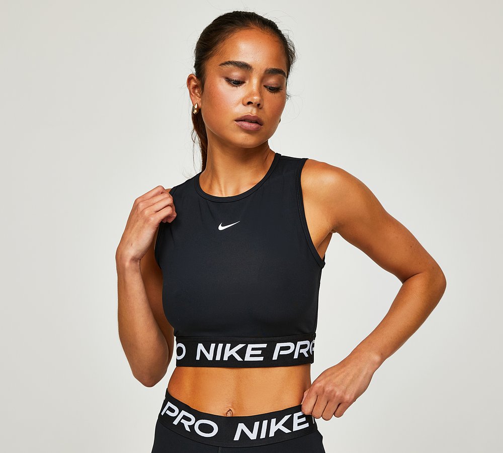 Nike women's pro intertwist crop tank top deals