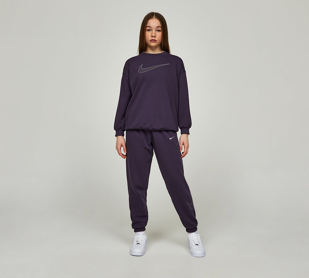 Joggers Nike Swoosh Oversized Purple Tracksuit Nike Mini Metallic
