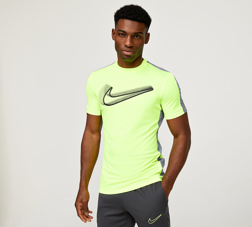Nike Dri FIT Academy 23 GX HBR T Shirt Volt Anthracite Black Footasylum