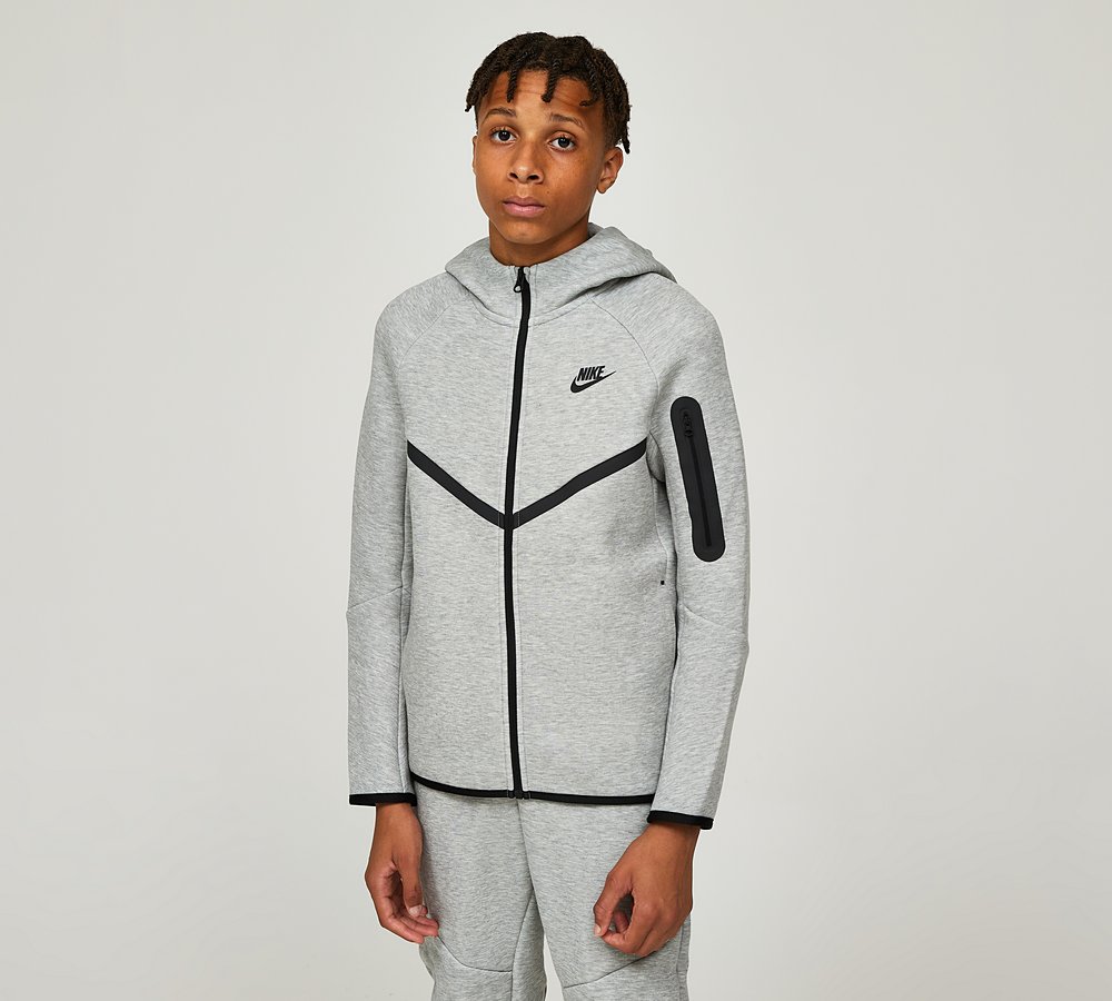 Nike Tech Fleece Hoodie Junior - Grey - Size 12-13Y - Image 5