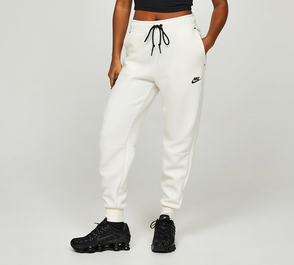 Nike Womens Mid Rise Tech Fleece Jogger Pale Ivory Footasylum