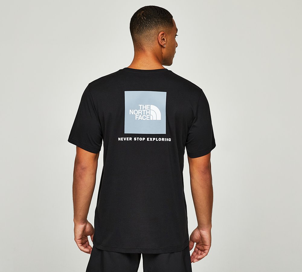The North Face 24 7 Redbox Regular T Shirt Black Grey White Footasylum