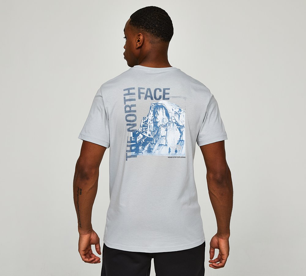 The North Face Half Dome 2 Photo T Shirt Highrise Grey White Summit Navy Footasylum