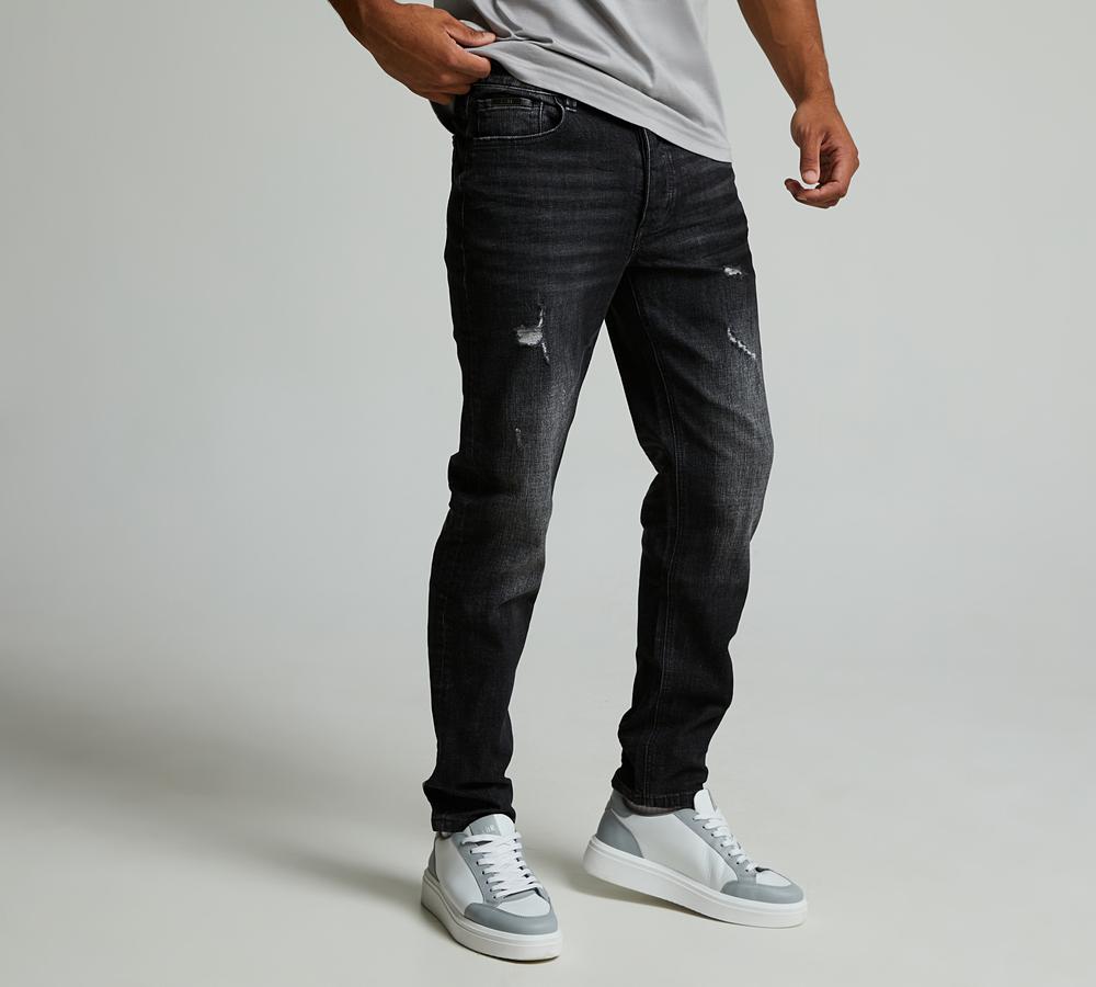 Celebre Slim Fit Washed Relax Fit Denim Jean | Black Wash | Footasylum