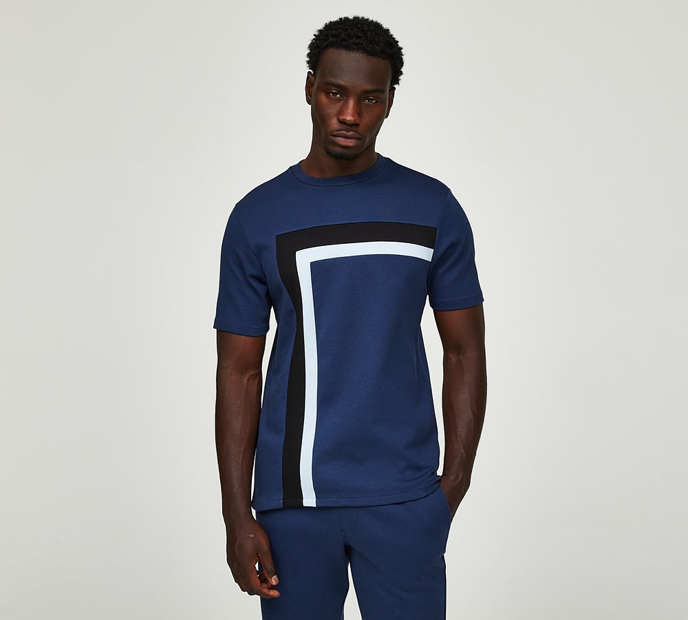 トップス PANEL BORDER S/S T-SHIRT (NAVY) PANEL BORDER S/S T-SHIRT (NAVY)
